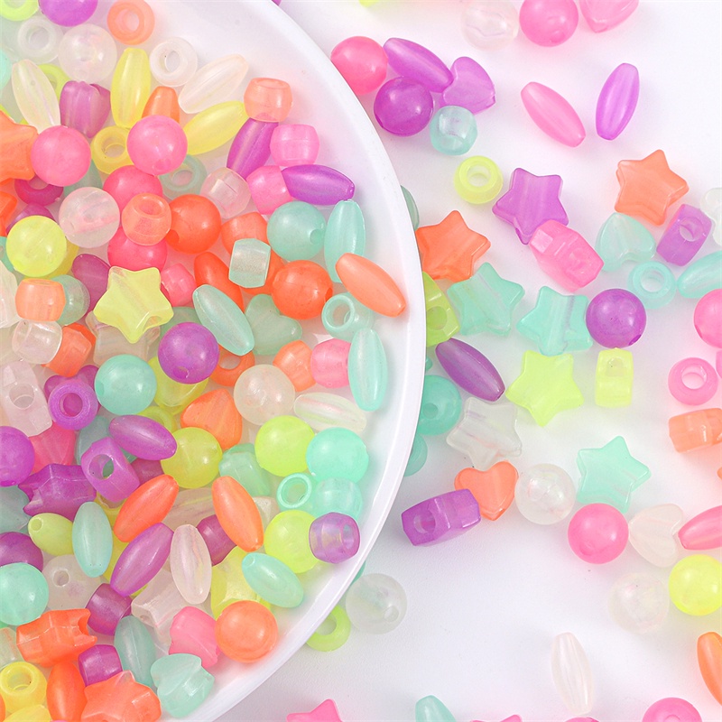 Mix Size 64-158Pcs Strong Luminous Beads Glow In The Dark Fishing Loose Spacer Beads for Jewellery Marking DIY Necklace Bracelet