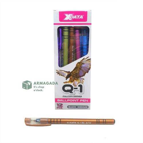 

[Lusin] Ballpoint X-Data Q-1 Hitam / Pulpen / Ballpen / Bolpen