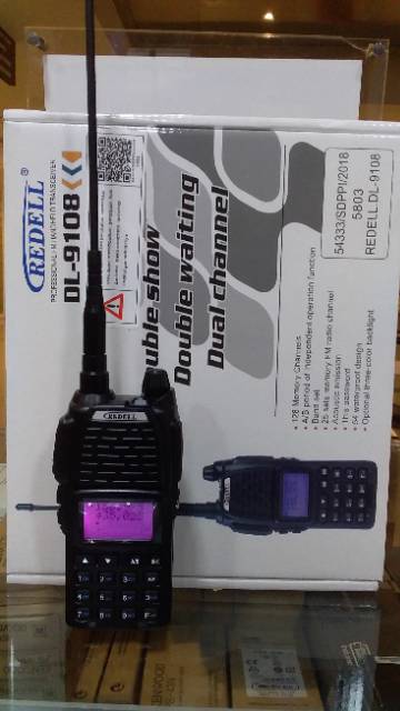 HT Redel DL 9108 dual band 5 watt garansi 1 tahun free program frekuensi