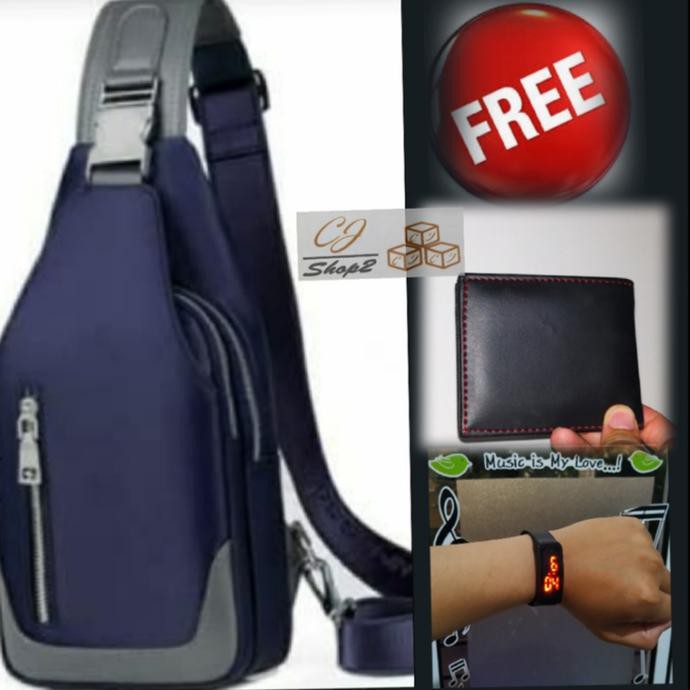 Kualitas Terbaik tas selempang pria leo back Gratis Dompet (promo lebaran normal 89rb) PROMO