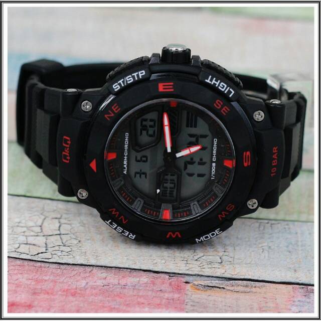 Jam tangan pria Q&Q black Original