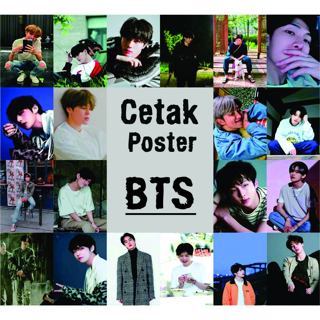 

( 20 pcs ) Cetak poster BTS aesthetic poster band wall collage A4 A5 A6 + laminasi glossy laminas
