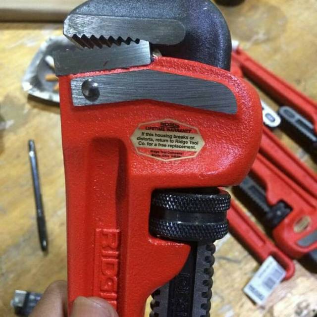 Murah Kunci Pipa RIDGID Pipe Wrench 14 Inch Steel Handle Kunci Pipa 14 inchi