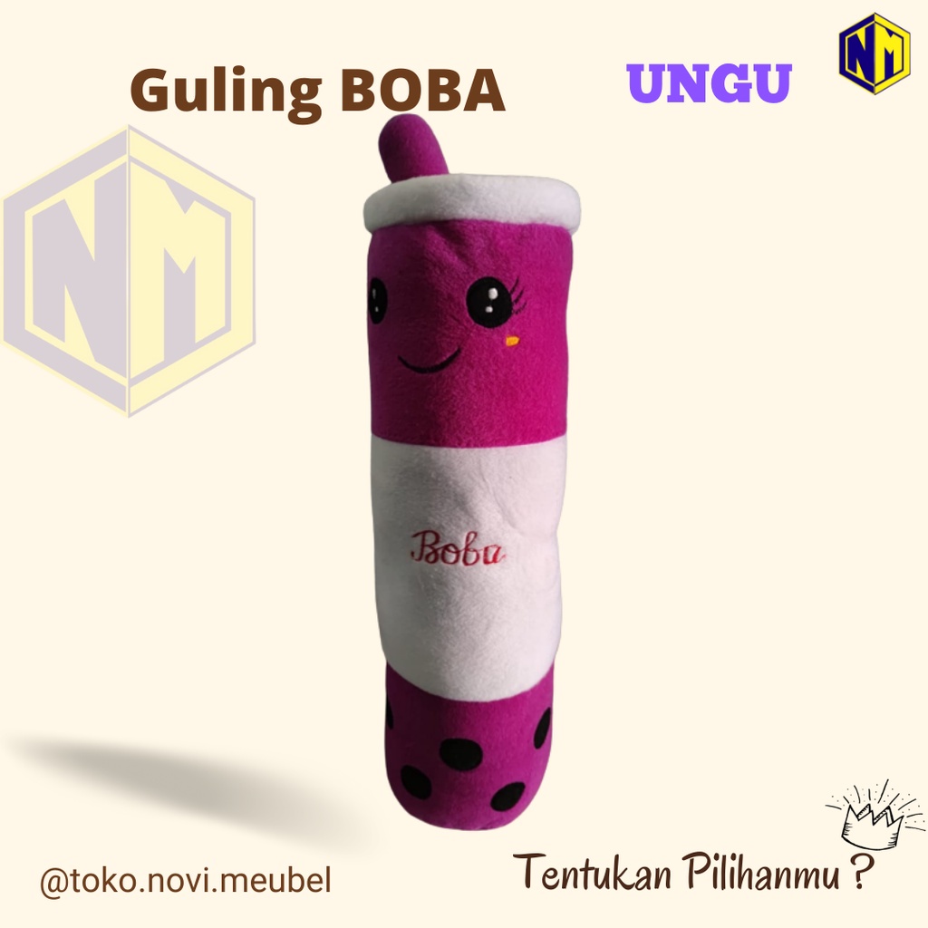 Guling Boneka Boba Milk Tea Kain Halus Tinggi 60cm Guling Boba Viral