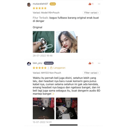 HEADSET OPPO ORIGINAL SUPPORT SEMUA TIPE OPPO JACK 3.5mm
