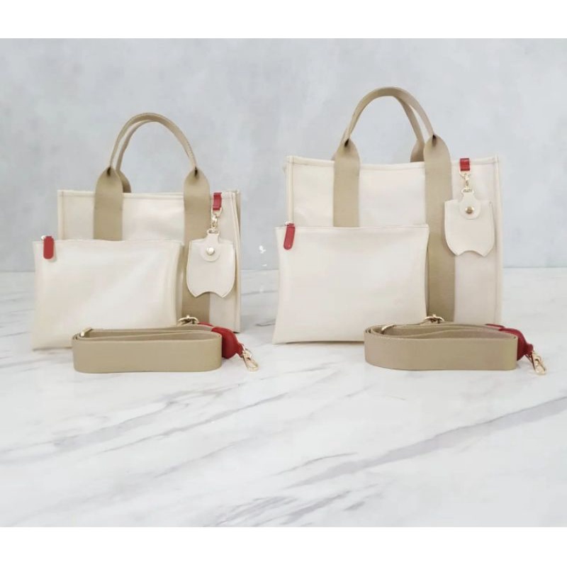 D'Renbellony Yoora bag Medium Cream - belum pernah dipakai