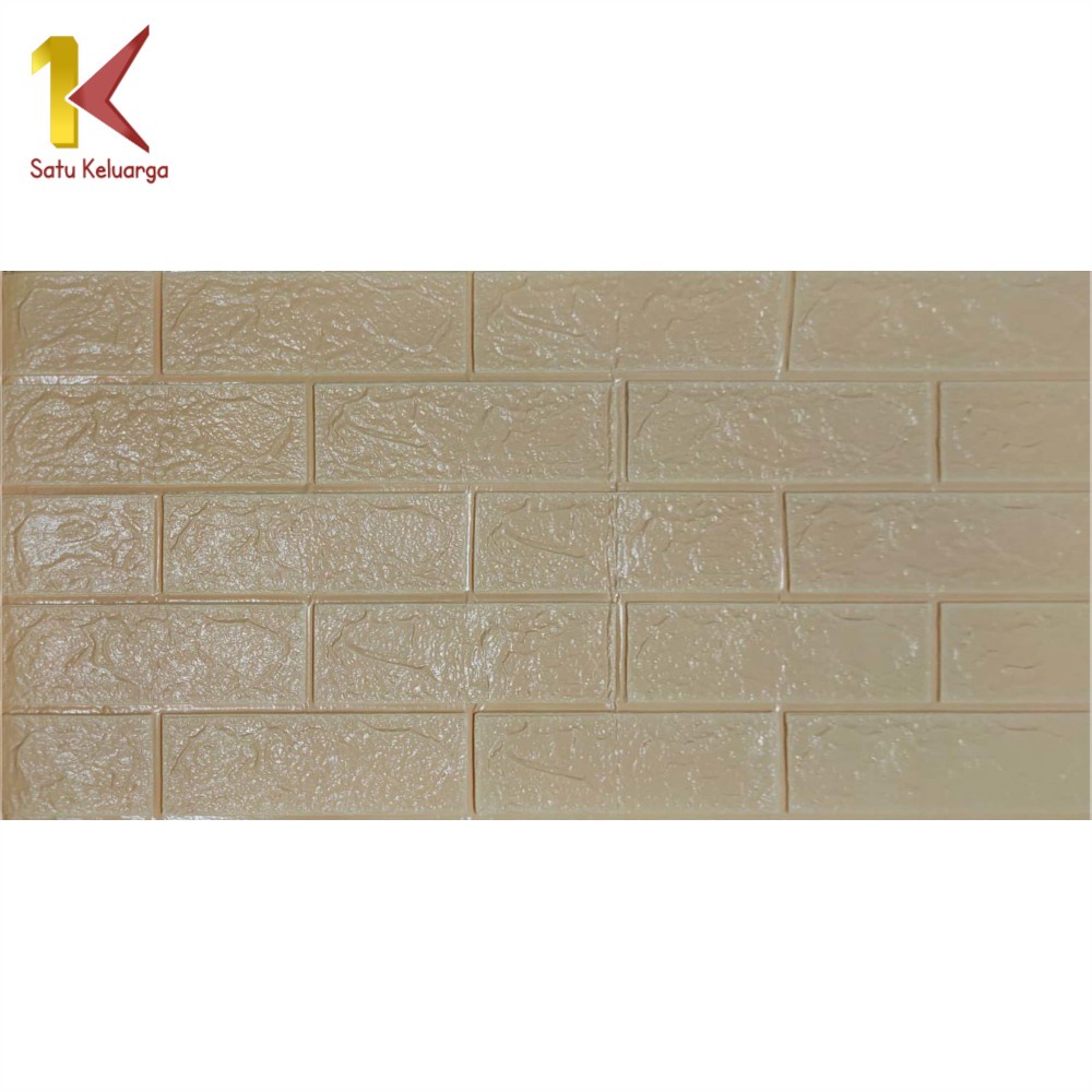 Satu Keluarga Walpaper Stiker Dinding Dekorasi Kamar C206 Wallpaper Dinding Foam 3D Kecil Motif Batu Bata-Batu Bata ORANGEMUDA