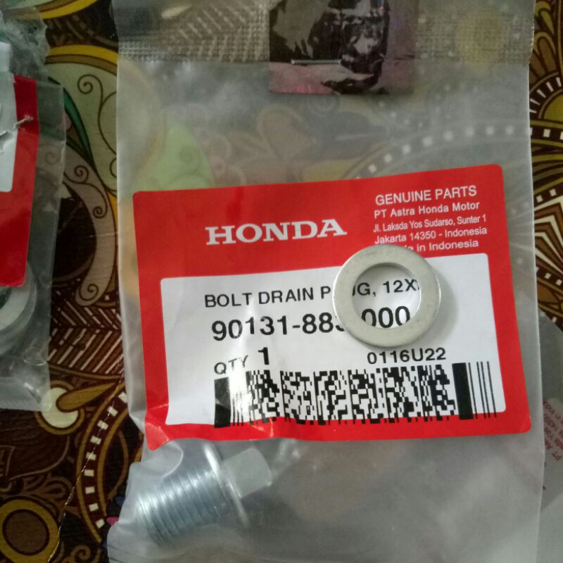 Baut Oli Ring PCX 150 Vario Beat Matic Original Honda