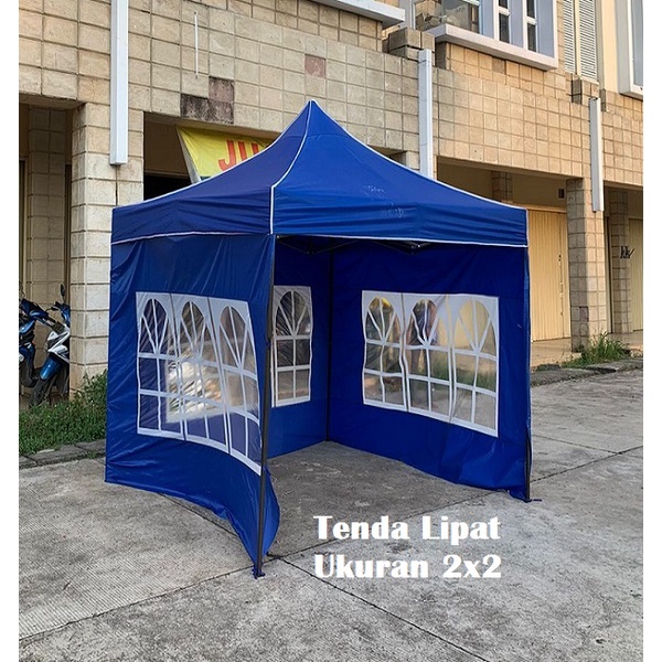 Tenda Lipat 2x2 Lengkap Dinding Mika Motif Jendela