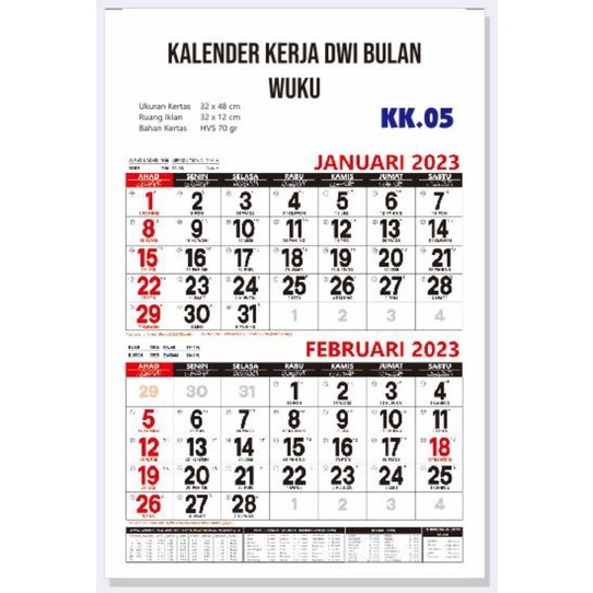 

Kalender 2025 Kalender Kerja Dwibulan (Isi 6 Lembar)