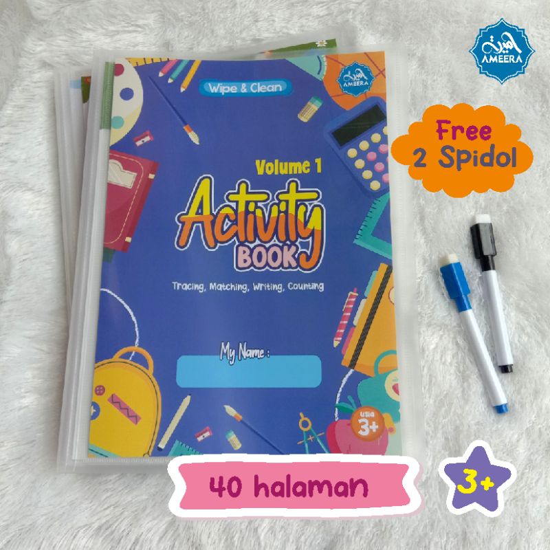 

PROMO!!! Wipe and Clean Worksheet Buku Aktivitas Vol. 1 (praTK / Paud / Balita)