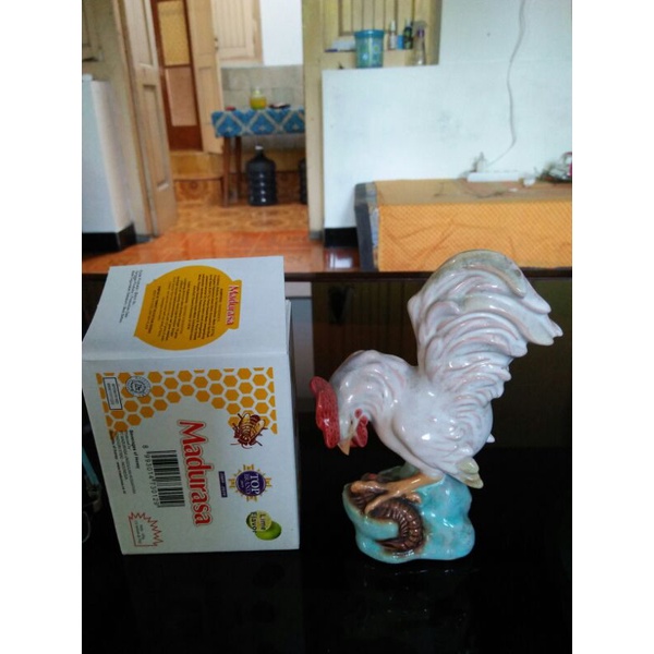 Patung Ayam Keramik Klasik Original