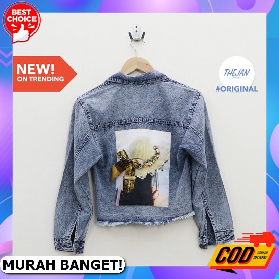 Jaket Jeans 2022 Jins Terbaru Levis Cewek Jacket Jens Kekinian Wanita Cewe 2021 Murah (Original) Nyc