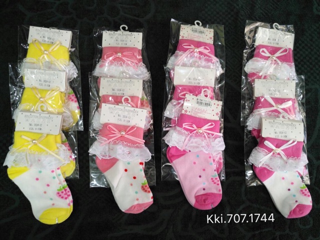 2pcs Kaos kaki anak cewek  3-5 thn /kaos kaki anak renda / kaos kaki anak perempuan katun lucu