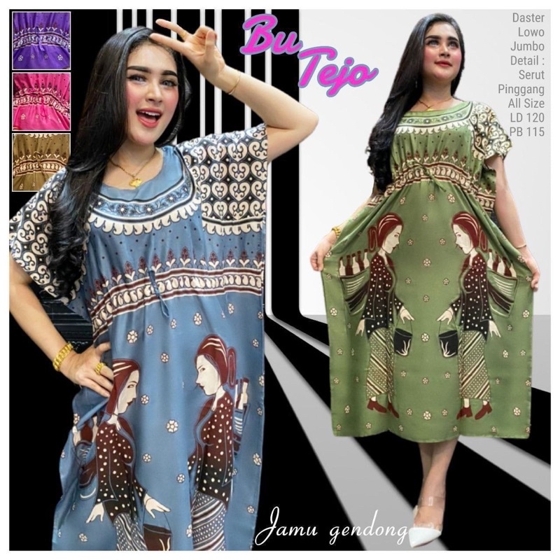 DASTER LOWO JUMBO RAYON MAYANG KUPU LD 120 KEKINIAN BAHAN HALUS ADEM MURAH SERUT DEPAN BEST SELLER-LOWO JAMU AURA