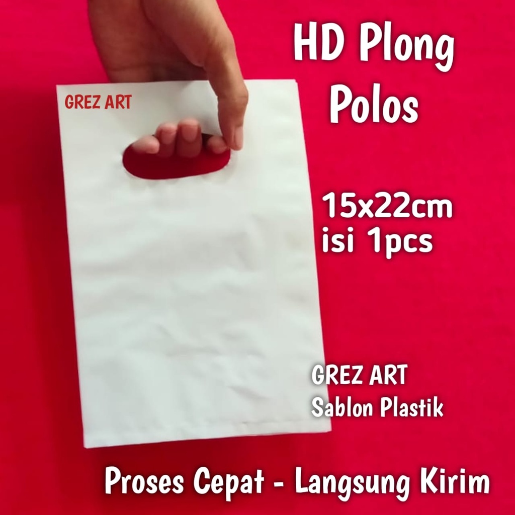 Plastik Plong HD Polos 15x22  (per pcs), Tebal / Plastik Olshop Pond