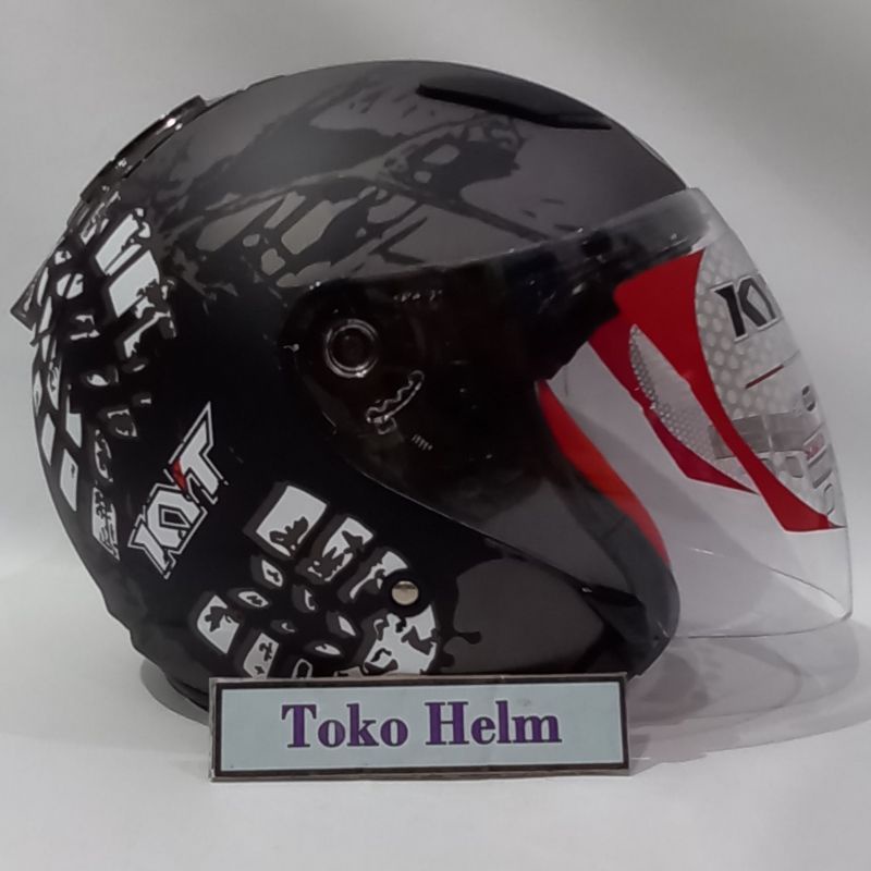 Helm KYT half face KYT DJ MARU motif-#10 gunmet doff