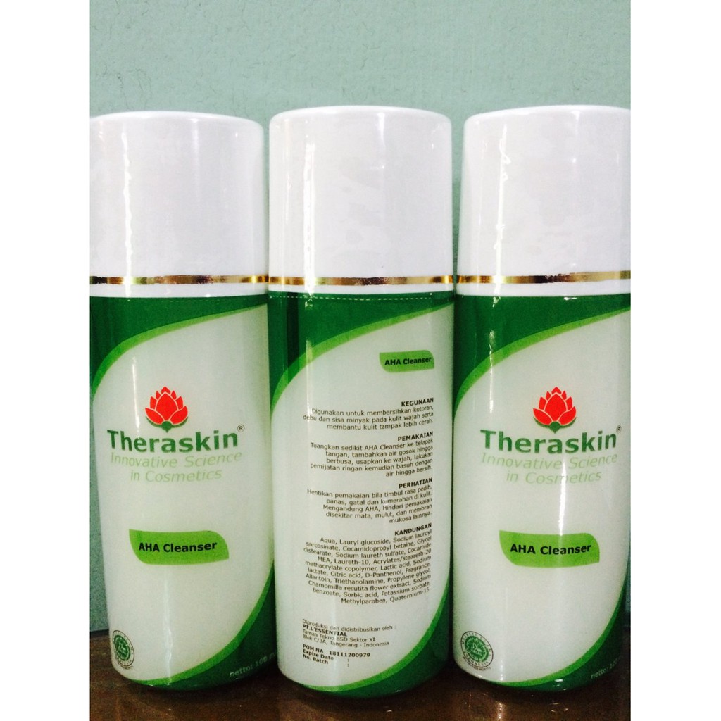 THERASKIN AHA CLEANSER / SABUN WAJAH CAIR AHA KULIT FLEK BPOM ORIGINAL