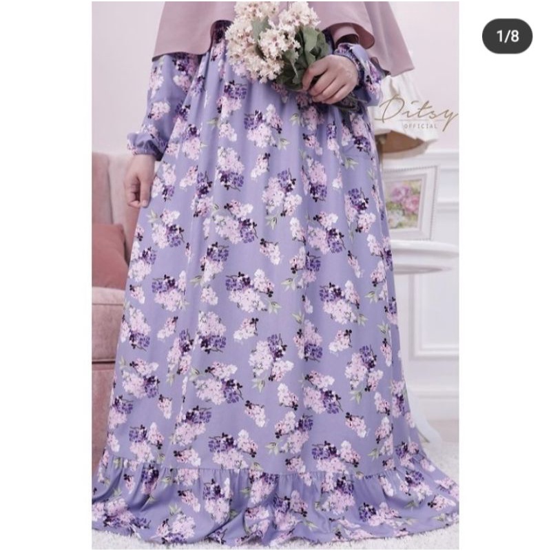 (SIAP KIRIM) DASTER DITSY SCATOLLA PLUM M L XL AIYANA MAUVE L BY DITSY OFFICIAL