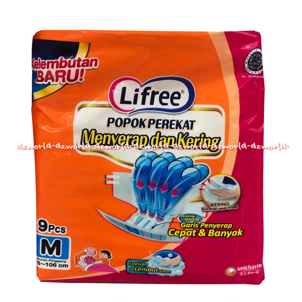 Lifree Popok Perekat M 9 Pcs Popok Dewasa