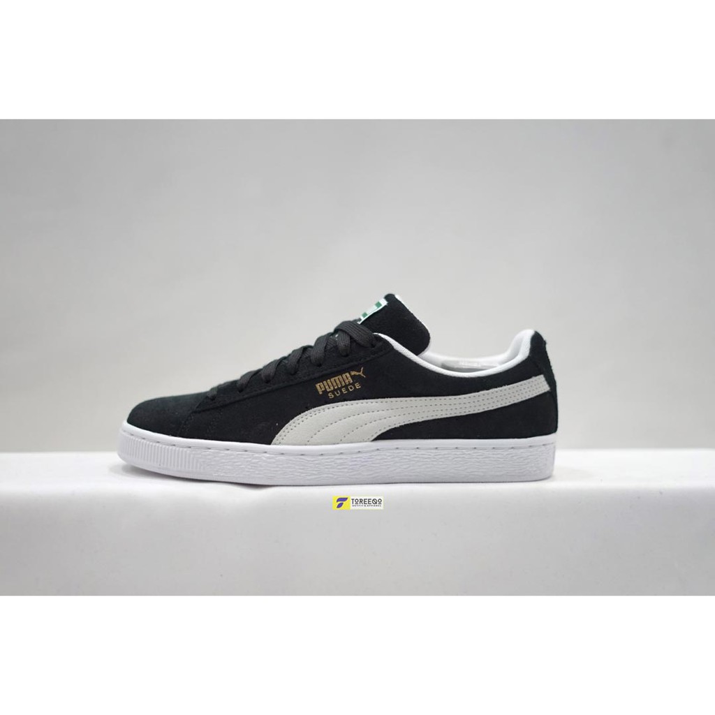 SEPATU PUMA SUEDE CLASSIC BLACK WHITE ORIGINAL 100% BNIB