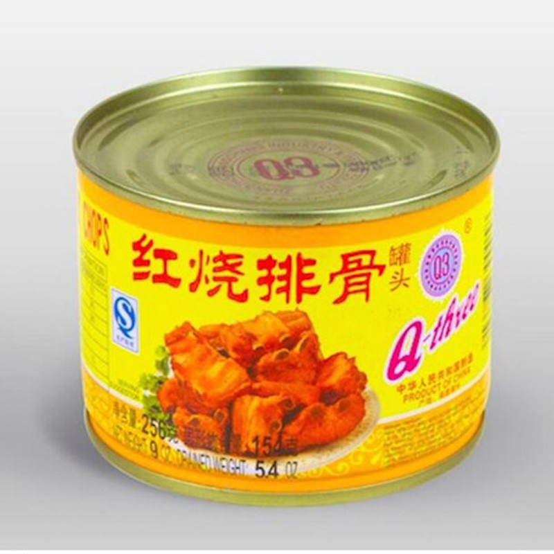 

Q3 Stewed Pork Chop Canned Paikut Iga Babi Daging b2 Kalengan 256gr