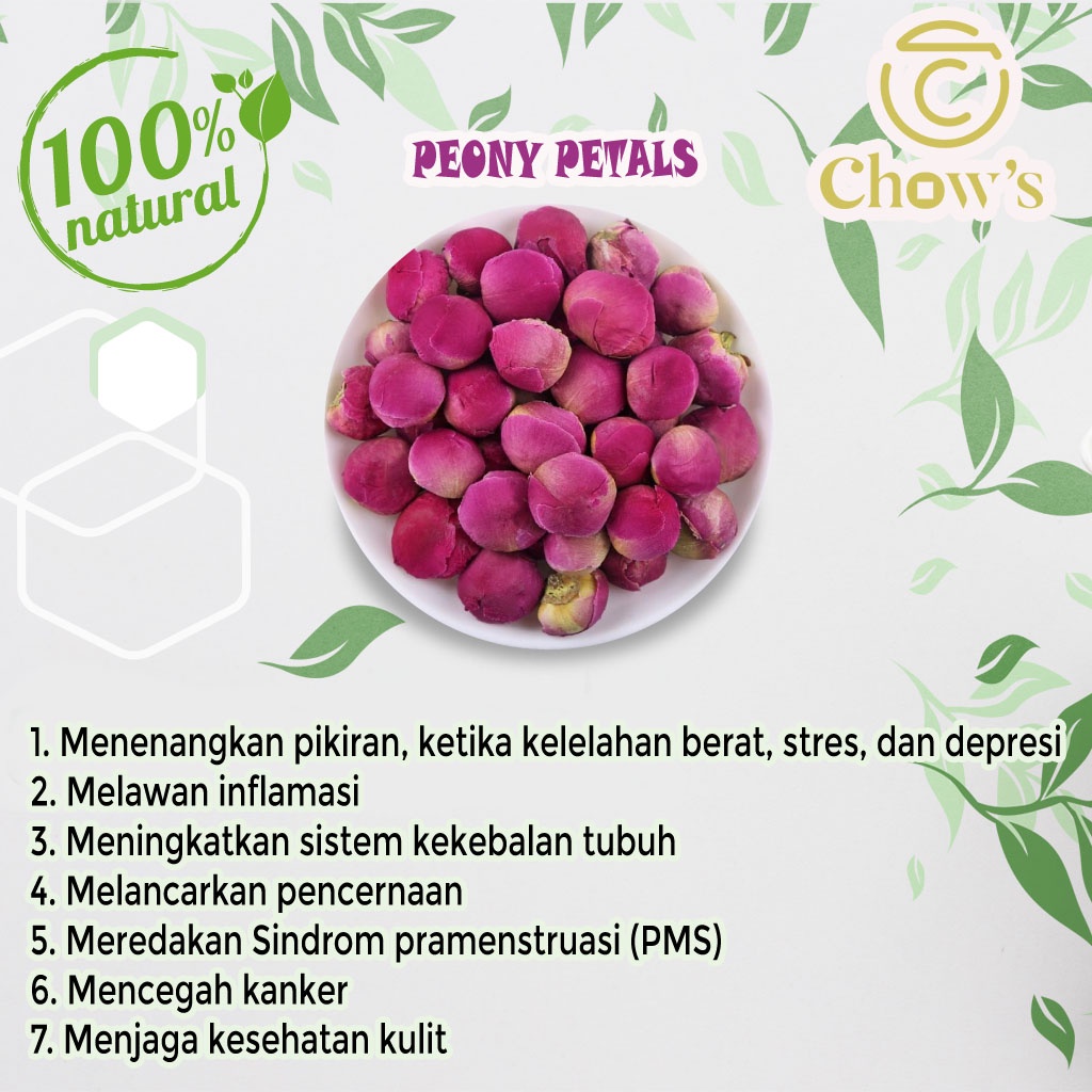 

1 KG Peony petals/Teh Bunga Kering/Teh Seduh/Flower Tea/Teh Kelopak Peony/Teh Herbal