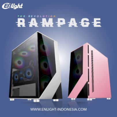 ENLIGHT RAMPAGE TEMPERED GLASS GAMING CASE