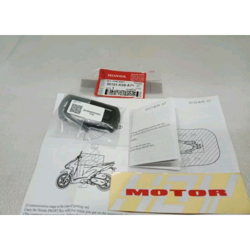 Remote Remot Keyless Smart Key Set Fin Assy Honda Vario New Vario 150 LED 2019 K59 PCX K97
