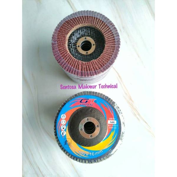 4&quot; Amplas Susun Gerinda Fleksibel Kain Flap Disc Disk 4 Inch