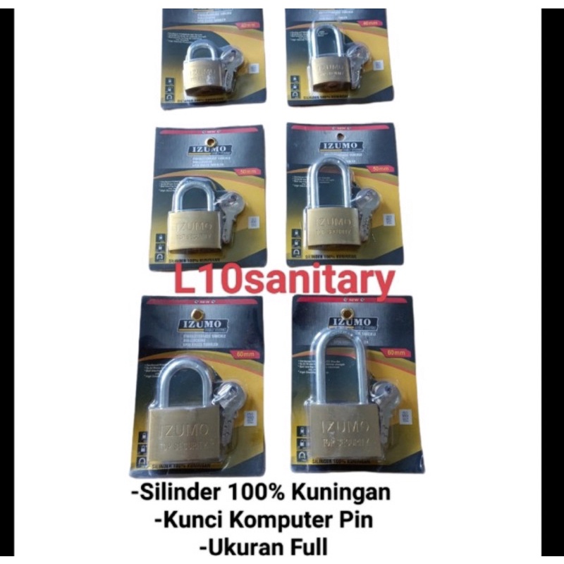 Gembok Silinder Komputer Kuningan / Gembok Kuningan Computer Key Izumo