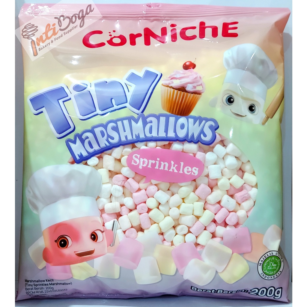 

Corniche Tiny Marshmallow Sprinkles 200gr - Topping Cake - Ice Cream Super Mini