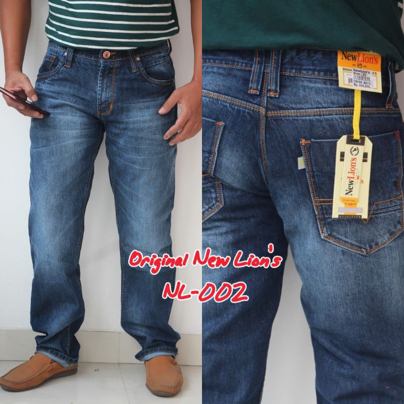 Celana Panjang Pria Dewasa Model Standar Merk New Lions Original Distro Model Jeans 27 32 33 38