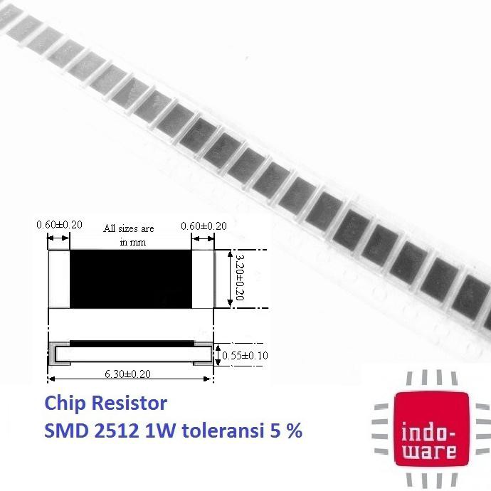 750R 750 R 750Ohm Code 751 Chip Resistor Smd 2512 Smd2512 1W 5% Inwer1806 Juara