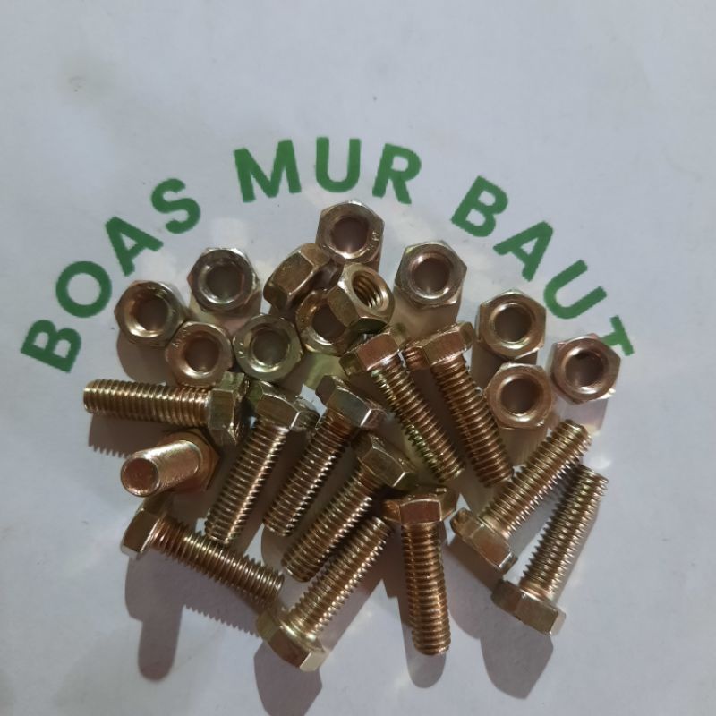 Jual Baut Dan Mur X Kuning Bm X Bmk Kunci Boasmurbaut Shopee Indonesia