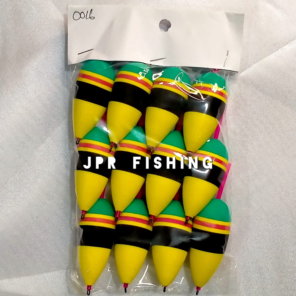 JPR Fishing Pelampung pancing busa - 0016 pack isi 1 lusin (cocok untuk memancing ikan nila, ikan ma