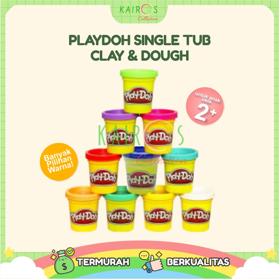 PlayDoh Single Tub Clay &amp; Dough Isi Satuan Aneka Macam Warna