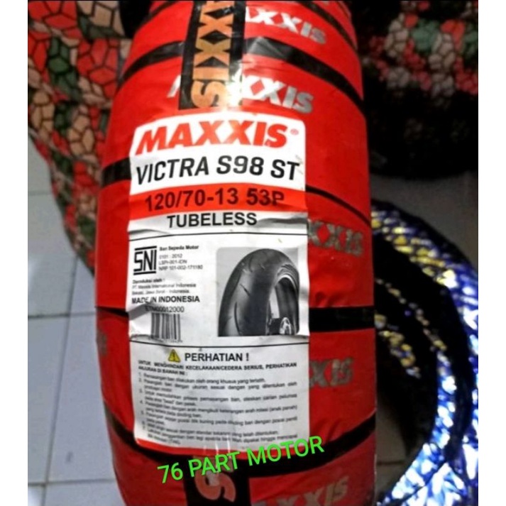 BAN TUBELESS MAXXIS VICTRA 120/70 .13 FREE PENTIL