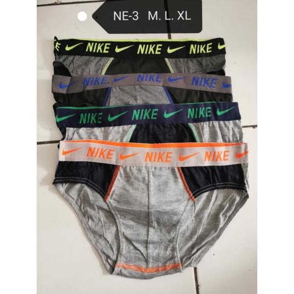 Emago - Celana dalam pria nikee celana dalam pria dewasa 1Box 3 pcs cd / sempak Cowo / Pakaian Dalam Pria Dewasa / Celana Boxer Murah Warna / Celana Kolor Karet Tali