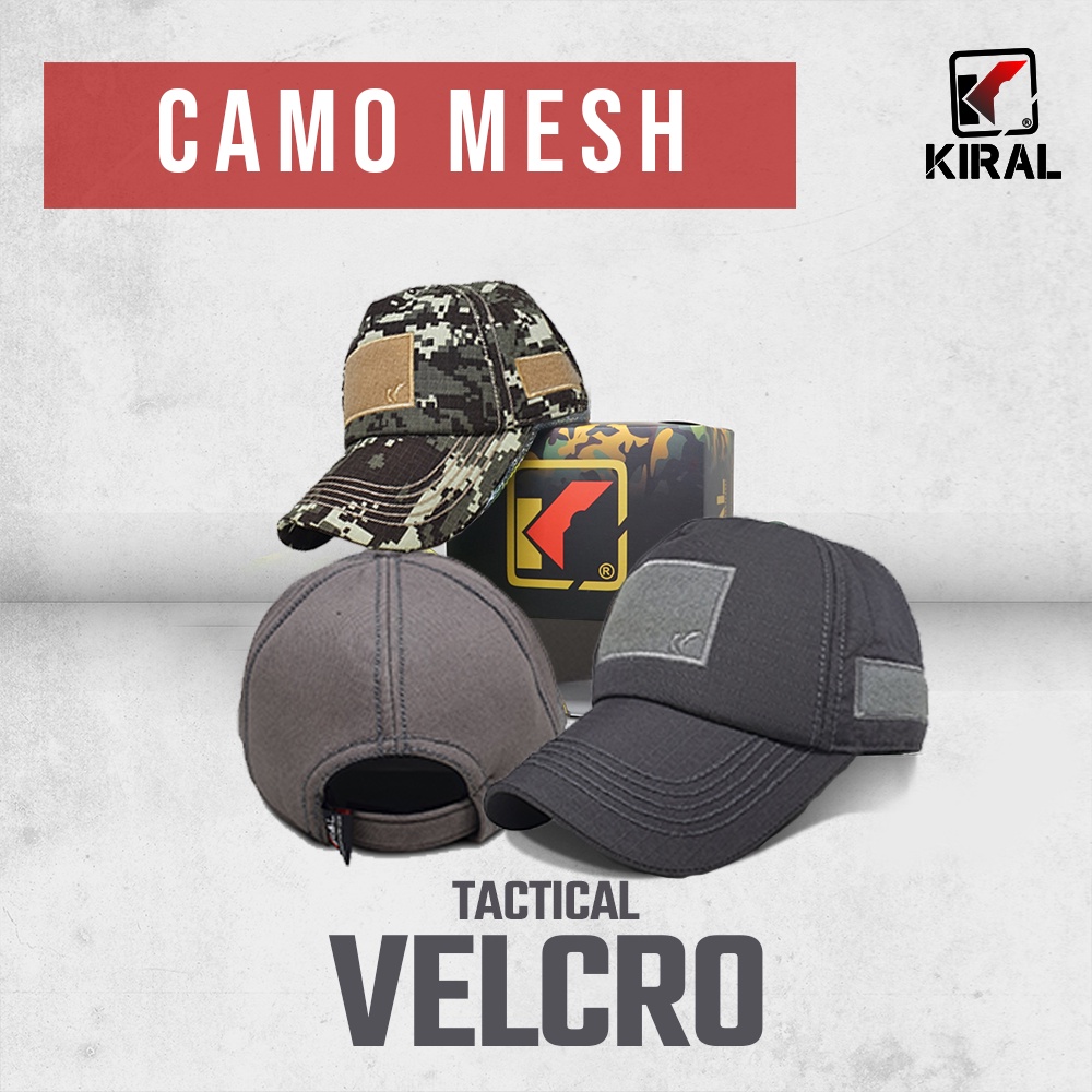 Topi Tactical Baseball Pria Wanita Loreng VELCRO by Kiral