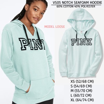 Sweater Hoodie Wanita Terry Pullover Casual (VS05 NOTCH HOODIE)-5