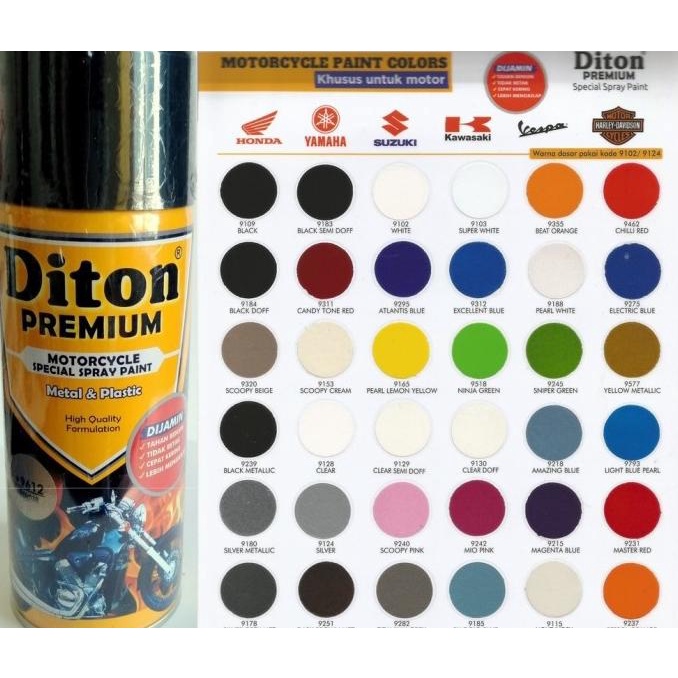 Pilok Pilox DITON Premium 400cc (White, Clear, Black, Red, Gold, Doff)