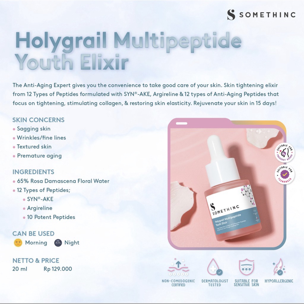 SOMETHINC Holygrail Multipeptide Youth Elixir Serum 20ml