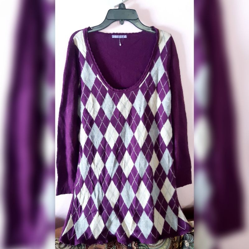sweater tunik ketupat