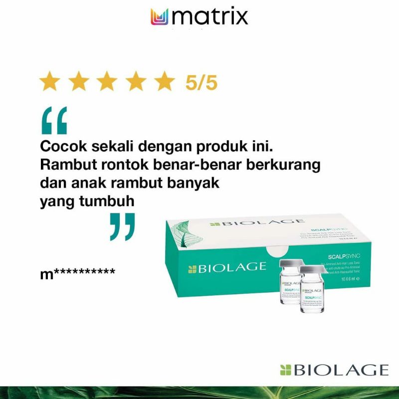 [ECER 1 BOTOL] MATRIX Biolage Scalpsync AMINEXIL 6 mL | Serum Rambut Rontok