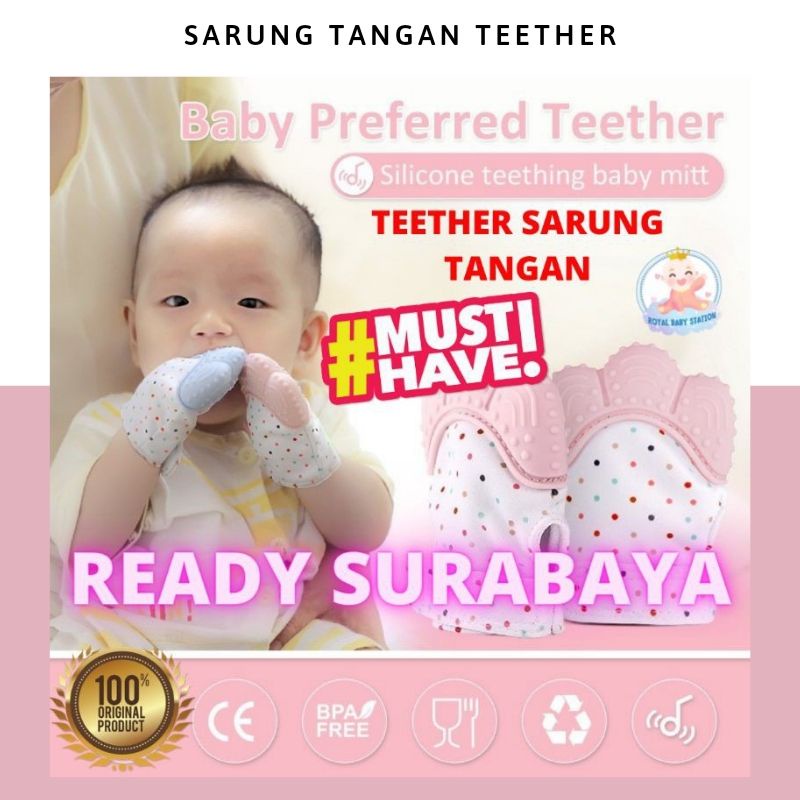 New Model! Teether Bayi Sarung Tangan Premium