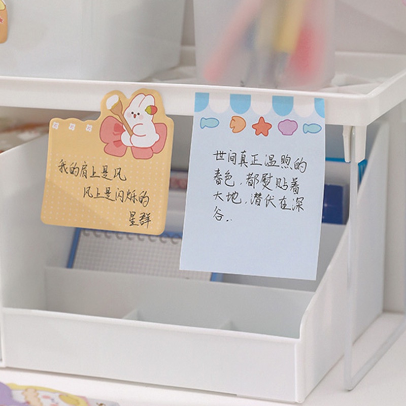 80 Sheets INS Creative Cartoon Story Series Sticky Notes Set Student Handbook Deco Tearable Note Paper Set