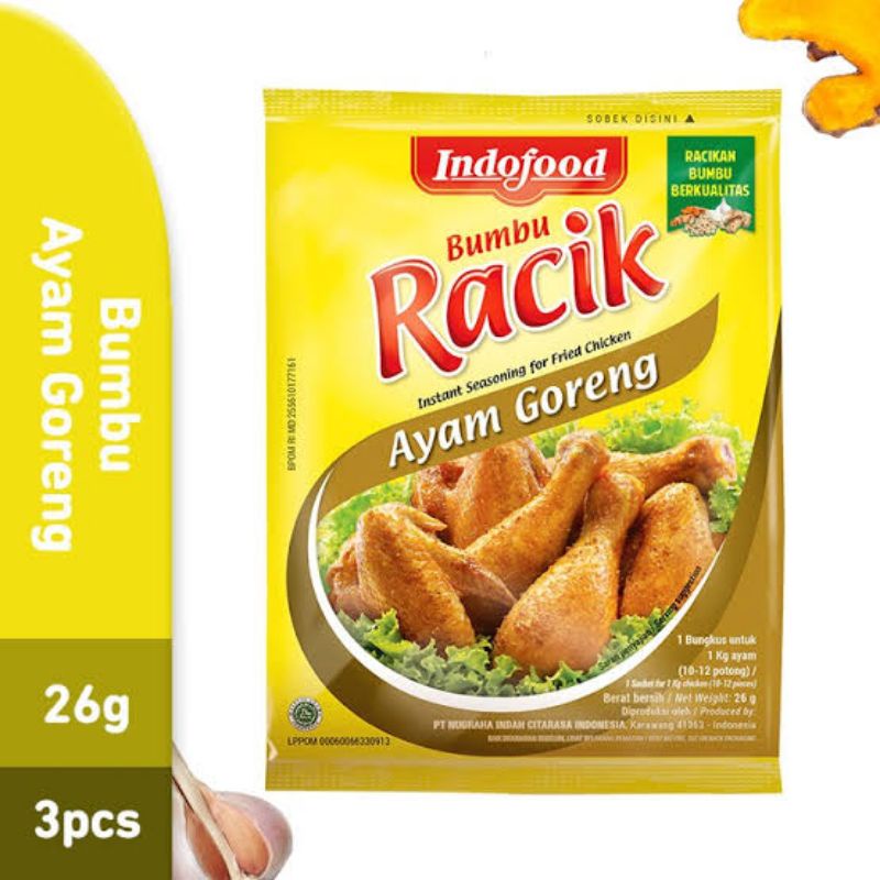 

Bumbu Racik Ayam Goreng 3 Pcs/Indofood