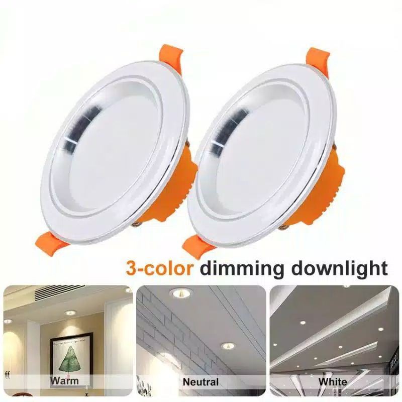 LAMPU DOWNLIGHT LED 3 WARNA 5WATT/ WARNA GOLD DAN SILVER/PANEL LED/ LAMPU PLAFON/ PANEL PLAFON