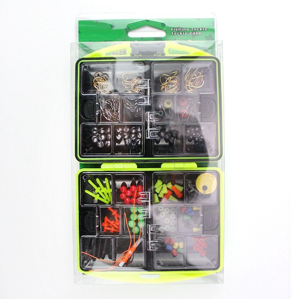 TOP 184pcs Aksesoris Memancing Kit Tahan Lama Portable tackle box Pemberat Sinker